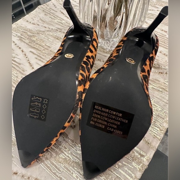 Michael Kors Keke Leopard Print Calf hair Pumps size 8.5 - Picture 4 of 5